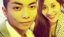 Khánh Thi vác bụng bầu đi xem phim cùng chồng kém 12 tuổi