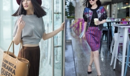 Kha Mỹ Vân diện đồ đơn giản vẫn nổi bật xuống phố