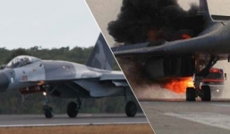 Chiến đấu cơ Indonesia bốc cháy ngay trước khi cất cánh