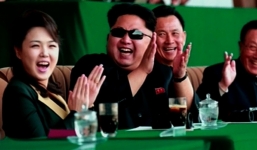 Video: Kim Jong-un cùng vợ cuồng nhiệt cổ vũ bóng đá