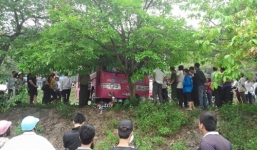Xe khách không người lái đâm chết người ở Phú Thọ