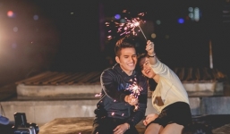 Quốc Thiên hôn bạn gái hot girl trên sân thượng