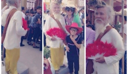 Danh tính 'dị nhân tóc rồng' gây xôn xao hội Đền Hùng