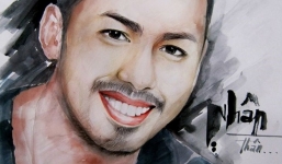Nụ cười của Duy Nhân được tái hiện qua tranh vẽ 