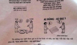 Học sinh thích thú đề thi môn Văn bằng hình vẽ toán học 