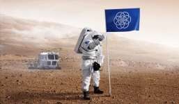 Hình dạng lá cờ đại diện loài người sẽ cắm lên hành tinh người ngoài Trái Đất 