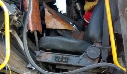 Hiện trường vụ xe container gây tai nạn liên hoàn trên Quốc lộ 5