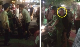 Người đàn ông quậy phá tại chân Tháp Bút