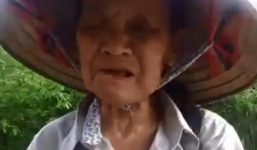 Video: Bà cụ mù 2 mắt 'bán mạng' xin ăn ngoài đường quốc lộ