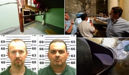 200 cảnh sát cùng trực thăng truy đuổi 2 tù nhân vượt ngục