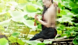 Loạt ảnh biến tướng, phản cảm của thiếu nữ chụp ảnh bên sen