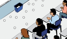 Giáo viên giúp học sinh hiểu 'đặc quyền con người' qua trò ném giấy