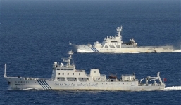 Nhật xua đuổi 3 tàu tuần tra TQ đi vào vùng biển tranh chấp