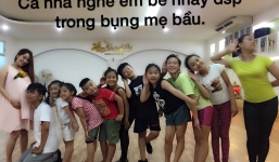 Khánh Thi bụng bầu vượt mặt vẫn hăng say dạy nhảy 