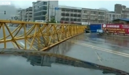 Video: Mưa lũ quật đổ dầm cầu ở Trung Quốc