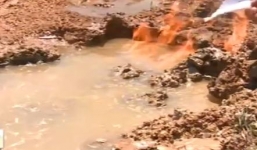 Nước bốc cháy… vì nhiễm xăng nặng