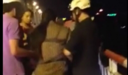 Clip: Cô gái định nhảy cầu tự tử trên cầu Chương Dương?