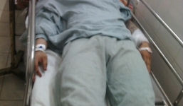 Lái xe taxi bị chém dã man giữa phố Hà Nội