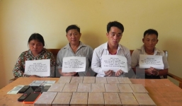 Vận chuyển 20 bánh heroin, 4 đối tượng bị bắt