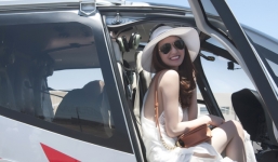 Khánh My 'chơi trội' dùng trực thăng thăm quan Las Vegas