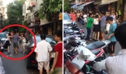2 người phụ nữ đi ô tô đánh ghen gây náo loạn