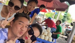 Đàm Vĩnh Hưng, Hồ Ngọc Hà giản dị đi ăn vỉa hè