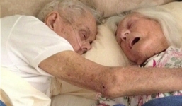 Xúc động bức ảnh đôi vợ chồng già được chết trong vòng tay nhau