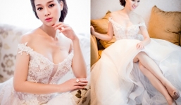 Ngẩn ngơ ngắm Trương Tùng Lan hóa cô dâu gợi cảm