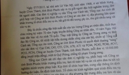Bộ trưởng Bộ Công an gửi thư khen cán bộ, chiến sĩ trong vụ án tại Bình Phước