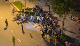 Ôtô tông xe máy, 2 người rơi cầu Thuận Phước chết tại chỗ