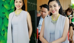 Tăng Thanh Hà rạng rỡ đi sự kiện sau 3 tháng sinh con