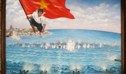 Bức tranh Gạc ma-Vòng Tròn Bất Tử được đấu giá 730 triệu đồng