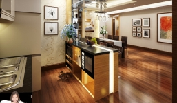 Tuyệt chiêu sử dụng tủ bếp song song cho tam giác nhà bếp