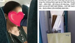 Nữ ca sỹ cho con đi tiểu vào túi nôn trên máy bay A350 gây xôn xao