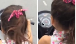 Video bé gái lái xe SH trên đường, người ngồi sau cổ vũ quay clip gây bức xúc