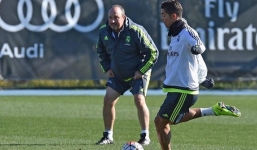 Thái độ trong buổi tập, Ronaldo cố tình sút bóng ra ngoài