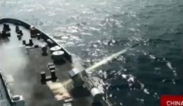 Video: Tàu chiến TQ phóng tên lửa khi diễn tập trên Biển Đông