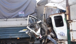 Tai nạn liên hoàn: 7 xe dính chặt nhau, tài xế xe tải kẹt trong cabin