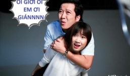 Facebook sao Việt: Trường Giang ôm chầm Nhã Phương vì sợ gián