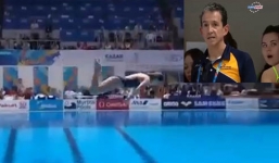 Video: VĐV nhận toàn điểm 0 với pha nhảy cầu hài hước