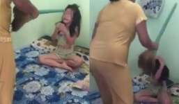 Video mẹ tát, dùng chổi đánh con gái túi bụi gây phẫn nộ 
