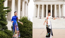 NTK Lan Hương hạnh phúc khi áo dài Việt rạng rỡ trên đất Mỹ