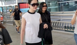 Lưu Diệc Phi xuất hiện rạng rỡ  trước giờ gặp Song Seung Hun