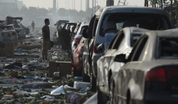 Hàng nghìn ôtô bị phá hủy sau vụ nổ ở Trung Quốc
