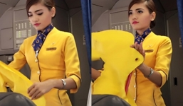 Nữ tiếp viên hàng không 'nhà người ta' cực xinh đẹp đốn tim hành khách