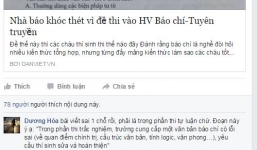 'Đề thi năng khiếu báo chí hay như vậy sao phải khóc thét'
