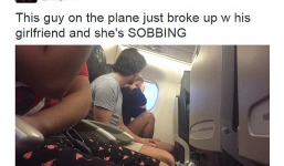 Cặp đôi chia tay trên máy bay được tường thuật trực tiếp qua Twitter