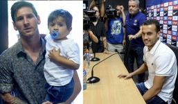 Messi cùng con trai đến chia tay Pedro