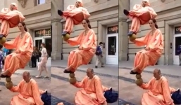 Giải mã clip 2 người bay trên phố như Tôn Ngộ Không