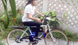 Gặp nữ sinh viên sáng chế xe đạp điện chỉ với hơn 3 triệu đồng
